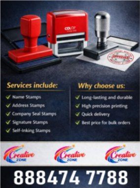 Rubber Stamp ( Pre-ink) | Address Stamps | Self-inking Stamps Creativ